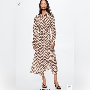 MANGO Printed Shirt Dress